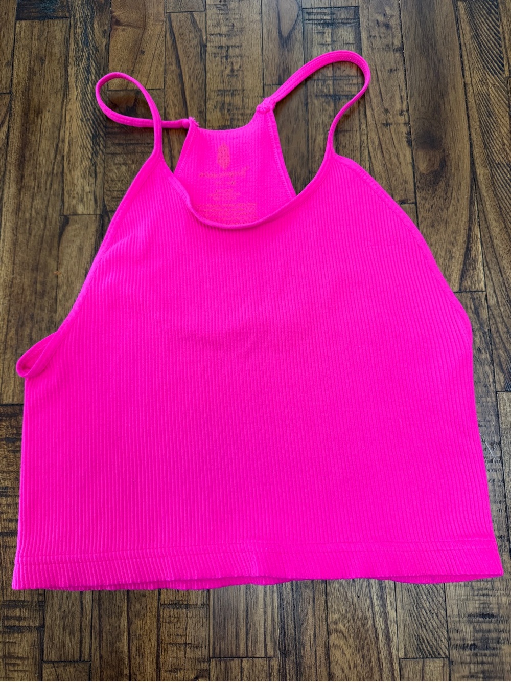 Free People Movement Neon Hot Pink Ribbed Cropped Tank size unknown